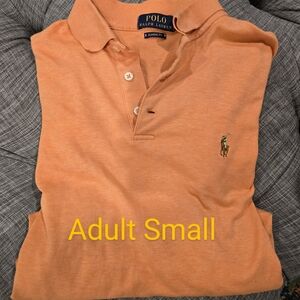 Polo by Ralph Lauren Men's Polo Shirt in Orange Size Small